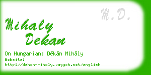 mihaly dekan business card